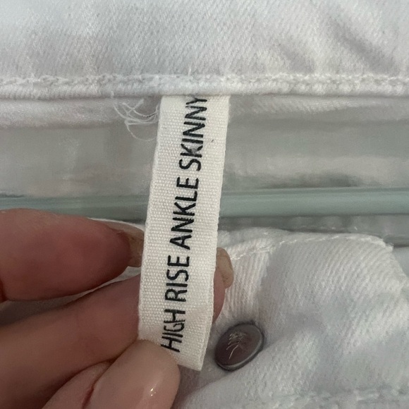 EUC Rag & Bone high rise ankle skinny white jeans-32 - Picture 4 of 5